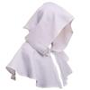 Medieval Cowl Hat Cross Necklace Wicca Pagan Hood Cosplay Accessory (White) view 2