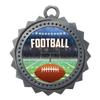 Custom Engraved 3 inch Metal Football Award Medals with Silver Finish and Attached 2 Inch Full Color Sport Insert. EG120 (Pack of 1) view 2