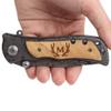 Fanfoobi Laser Engraved Pocket Knife with monogrammed M(from Alphabet 26 A-Z), Birthday Present for Men, Present for Boyfriend, Husband Anniversary Present