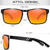 ATTCL Polarized UV Protection Fishing golf Driving Sunglasses for Men Al-Mg Metal Frame Ultra Light 6500 Red view 3