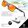 ATTCL Polarized UV Protection Fishing golf Driving Sunglasses for Men Al-Mg Metal Frame Ultra Light 6500 Red view 4