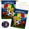 World Cup Senegal Flags Senegalese Banner Room Wall Art Flag Poles For Outside House Patio Porch Lawn Garden Stand Tapestry Yard Signs FIFA Gifts Sports Fan Trophy Soccer Game Football Made In USA view 3