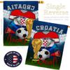 World Cup Croatia Flags Croatian Banner Room Wall Art Flag Poles For Outside House Patio Porch Lawn Garden Stand Tapestry Yard Signs FIFA Gifts Sports Fan Trophy Soccer Game Football Made In USA view 3