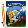 World Cup Argentina Flags Argentine Banner Room Wall Art Flag Poles For Outside House Patio Porch Lawn Garden Stand Tapestry Yard Signs FIFA Gifts Sports Fan Trophy Soccer Game Football Made In USA view 1