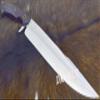 DKONLY-BLADES USA Collector's Edition: 17" Custom Handmade D2 Steel Full Tang MUSSO Style Hunting Knife with Micarta Handle & Leather Sheath (AM54) view 2