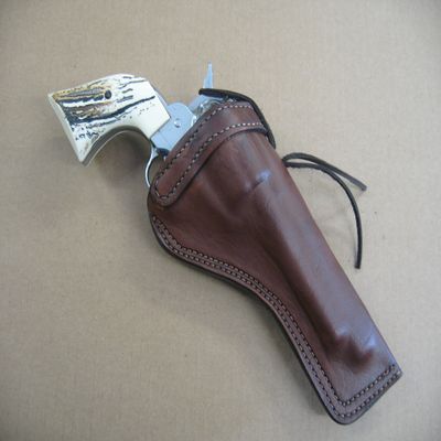 Aiwaylar Leather Holster 4.62" .22lr Single Action Revolver Dark Brown RH ZZ