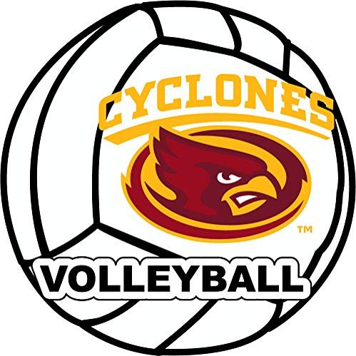 Iowa State Cyclones 4-Inch Voleyball Vinyl Decal Sticker - Officially Licensed Collegiate Product