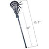 CAKLOR Lacrosse Complete Attack/Midfield Stick with Shaft & Head Mens-1 Stick,Black view 2