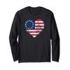 Betsy Ross Heart Shape Flag 1776 American Pride 13 Stars Long Sleeve T-Shirt view 1