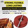 TOFL Softball and Baseball Glove Red Lace Kit | 2 Leather Laces with Lacing Needle for Baseball Gloves view 2