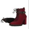 Pazzle Stylish 18 Womens Waterproof Chunky Heel Platform Drawstring Lug Sole Snow Boots (8.5, Burgundy) view 4