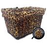 Cruiser Candy Bicycle Basket Liner & Tote in One, Stylish Beach Cruiser Basket Cover, Fits Front Wicker or Wire Bike Baskets UP to 15x12x10 Matching Bicycle Bell Included, Bike Bell (Leopard) view 1