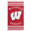 Northwest NCAA Wisconsin Badgers Unisex-Adult Beach Towel, 30" x 60", Stripes view 1