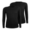 Comfneat Men's 2-Pack Thermal Long Sleeve Undershirt Waffle Knit Soft Comfy Crew Neck Underwear Top (Black 2-Pack, L) view 1