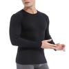 Comfneat Men's 2-Pack Thermal Long Sleeve Undershirt Waffle Knit Soft Comfy Crew Neck Underwear Top (Black 2-Pack, L) view 4