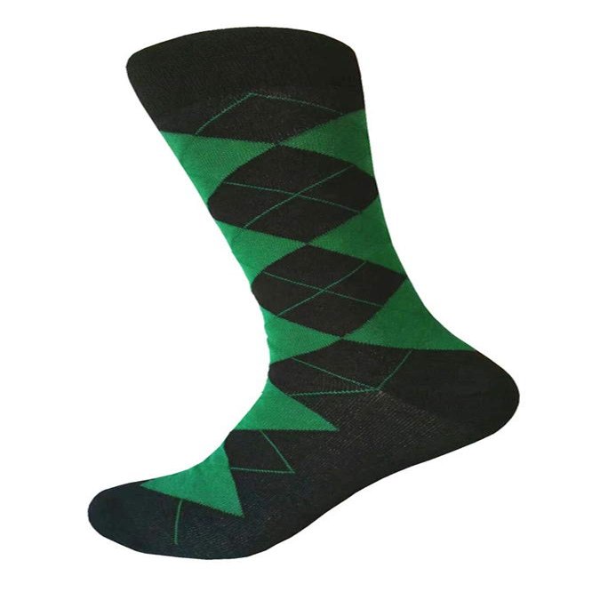 Triple M Plus Argyle Boys Dress socksBlack/Green