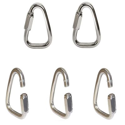DBM IMPORTS 5 PCS Stainless Steel 3/8" Marine Triangle Quick Link 2220 LBS Shackle Boat Rig