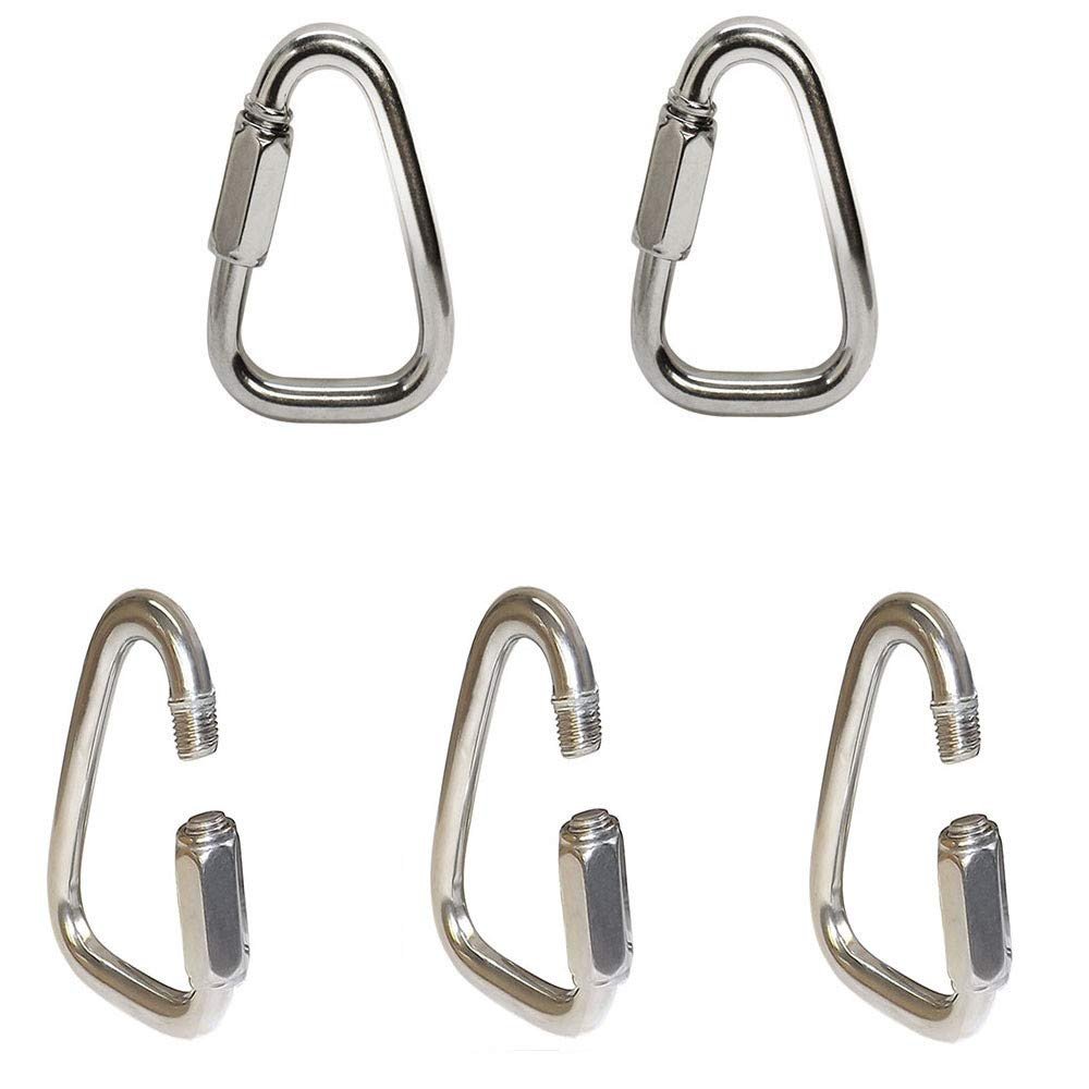 DBM IMPORTS 5 PCS Stainless Steel 3/8" Marine Triangle Quick Link 2220 LBS Shackle Boat Rig
