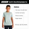 SPORT-TEK Youth PosiCharge Tri-Blend Wicking Raglan Tee | Short Sleeve T-Shirt for Boys & Girls, Athletic Clothing for Kids view 3