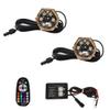 2Pcs RGB 1/2" NPT Boat Drain Plug Lights IP68 Waterproof Multi-color Marine Boat LED Light Underwater Trailer Lights with Wireless RF Remote APP Control view 1