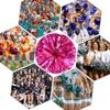 Ueerdand Pack of 4 Cheerleading Pom Poms Foil Plastic Metallic Cheerleader Pom Poms for Cheer Sport Kids Adults Team Spirit Cheering (Rose Red) view 4