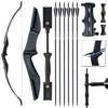 IS-TONGTU Archery Bow for Adult Beginner, Left and Right Handed Recurve Bow and Arrow 20LB 30LB 40LB Takedown Bow Set Easy to Assemble (Black, 30 LB) view 1