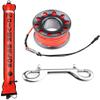 4ft Red Scuba Diving SMB, Open Bottom Surface Marker Buoy with Safety Sausage with 49ft Alloy Dive Reel and Double-Ended Bolt Clip for Underwater Sports-Gray view 1