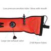 4ft Red Scuba Diving SMB, Open Bottom Surface Marker Buoy with Safety Sausage with 49ft Alloy Dive Reel and Double-Ended Bolt Clip for Underwater Sports-Gray view 4