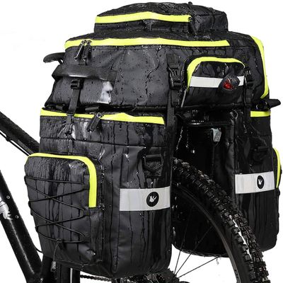 HUNTVP 3 in 1 Multifuctional Bicycle Expedition Touring Cam Pannier Bag (Fluorescent green)