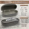 MyEyeglassCase - Men Sunglasses Case in Skulls Print - Glasses Case Holder in Elegant Distressed Grey - Eyeglasses Case Hard Shell with Microfiber Pouch & Cloth for Men and Women (AS87 Skulls) view 4