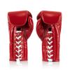 Fairtex BGL6 Handmade Leather Gloves| Optimal fist Closure with a Locked-Thumb Design| Premium Leather |Triple-Layered Foam |Lace-up Closure. Ideal for Boxing, MMA, and Kickboxing.(Red/12oz) view 2