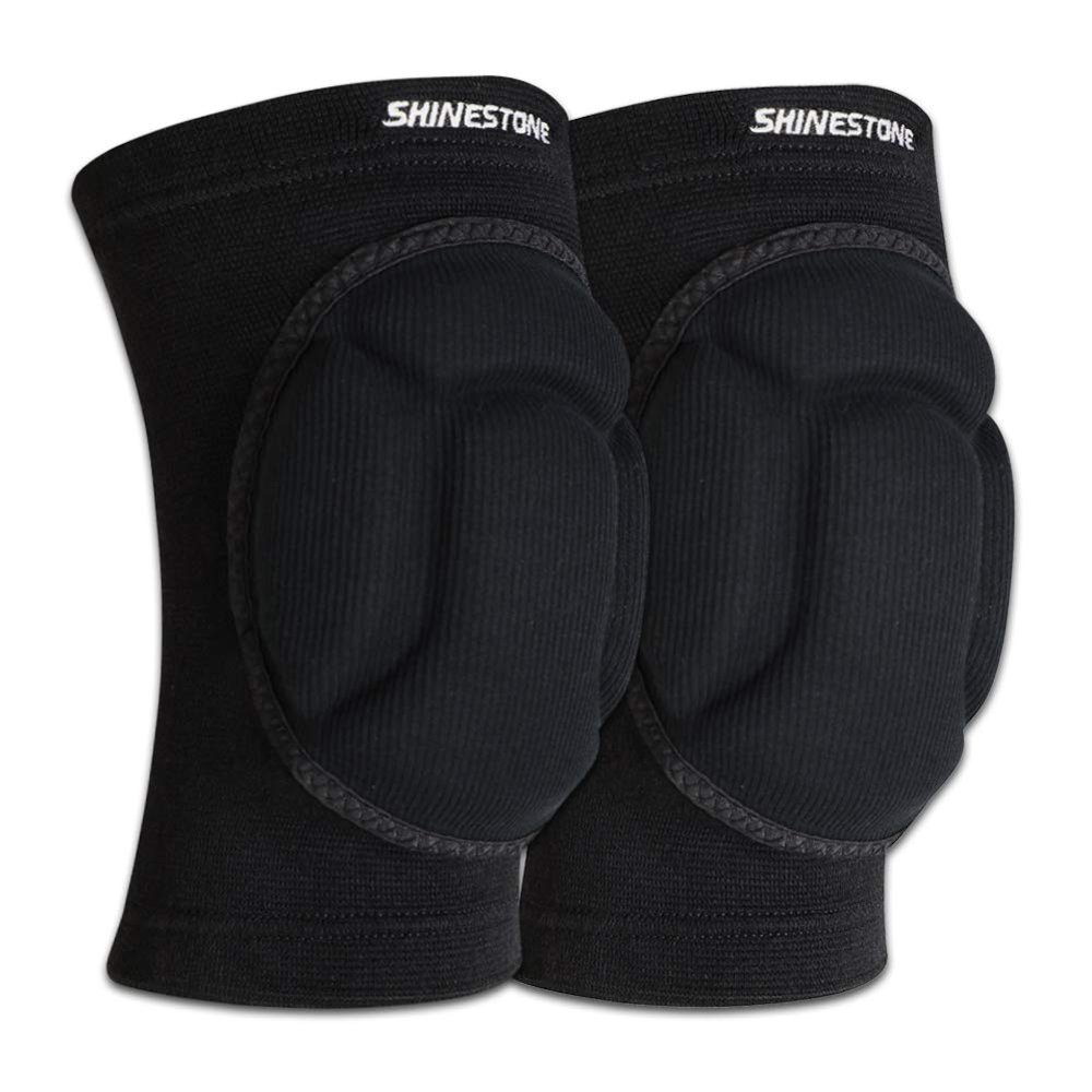 Shinestone Knee Protector, Protective Knee Pads, Thick Sponge Knee Pads Protector High Elastic Anti-Slip Collision Avoidance Knee Sleeves for Basketball and More Sports. (1 Pair) (08-knee pads,Small)