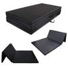 Geniqua Gymnastics Mat Folding Fitness Yoga Stretching Workout Exercise Portable Carrying Tumble Mat Black view 1