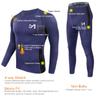 MEETYOO mens Men's Thermal Underwear Set Undershirt, Blue, Medium US view 3