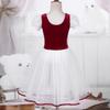 Freebily Kids Girls Romantic Ballet Dance Tutu Dress Costume Lacework Velvet Long Ballerina Skating Dress Summer Dress Burgundy 5-6 view 3