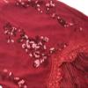 1920s Gatsby Plus Long Sleeve Cocktail Flapper Dress w/ 20s Accessories Set (Plus 3XL, Red) view 4