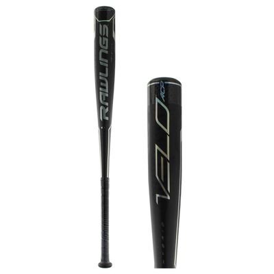 Rawlings 2020 Velo ACP USSSA Baseball Bat, 30 inch (-5), black, silver (UTZV5-30/25)