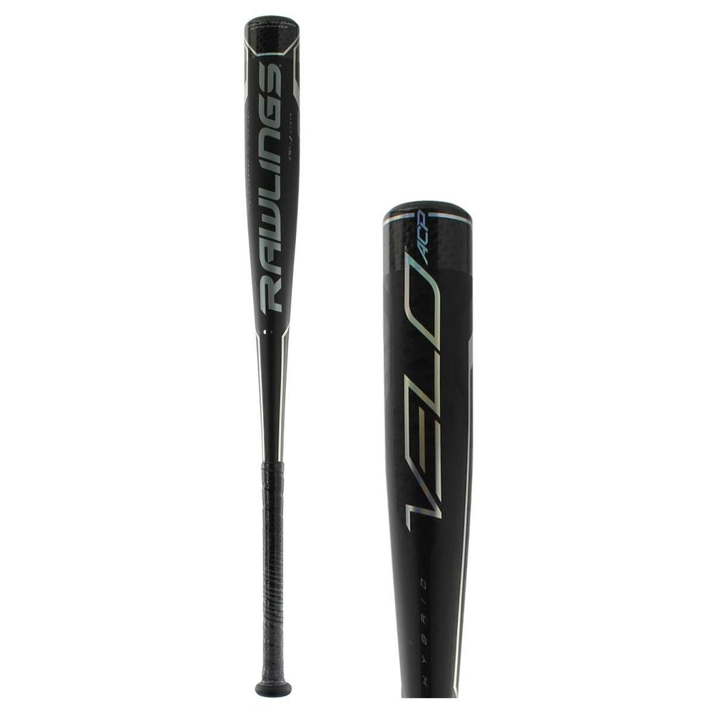 Rawlings 2020 Velo ACP USSSA Baseball Bat, 30 inch (-5), black, silver (UTZV5-30/25)