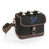 PICNIC TIME St Louis Blues - Beer Caddy Cooler Tote with Opener, (Black with Brown Accents) view 1