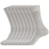 WANDER Men's Solid Dress Socks Cotton Men 8 Pairs Trouser Thin Classic Socks (Shoe Size:13-15, 8 Pairs Grey) view 1