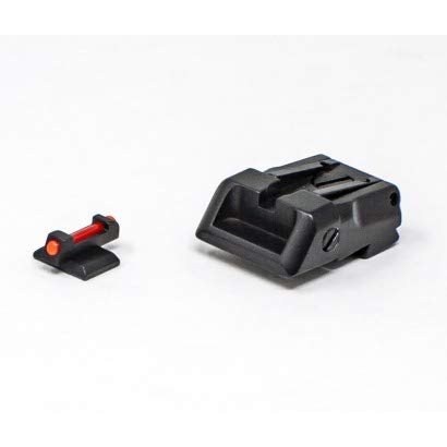 Compatible with Kimber - Adjustable Sight Set - RED Fiber Optic, Black Target