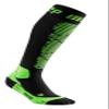 CEP ski merino socks, black/green, women II view 2