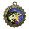 Fishing Gold Large 3 Inch Engraved Medals Trophy Award Personalized Free D03-FCL470 1PK view 2
