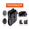 Double Magazine Pouch Fit 9mm 10mm .40 .45 Caliber Dual & Single Stack Magazines - Universal Mag Holder | Polymer Paddle Holster | Adjustable Size & Cant | Ambidextrous | Outside Waistband | Black view 3
