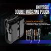 Double Magazine Pouch Fit 9mm 10mm .40 .45 Caliber Dual & Single Stack Magazines - Universal Mag Holder | Polymer Paddle Holster | Adjustable Size & Cant | Ambidextrous | Outside Waistband | Black view 4