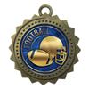 Custom Engraved 3 inch Metal Football Award Medals with Gold Finish and Attached 2 Inch Full Color Sport Insert. EG28 (Pack of 25) view 2