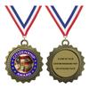 Citizenship Gold Large 3 Inch Engraved Medals Trophy Award Personalized Free D03-FCL441 1PK view 1