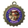 Citizenship Gold Large 3 Inch Engraved Medals Trophy Award Personalized Free D03-FCL441 1PK view 2