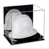 Better Display Cases Acrylic Large Helmet - Hard Hat Display Case with Mirror Case, Silver Risers and Black Base 15.25" x 12" x 9" (A082/V13) view 1