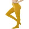 HeyUU Women's 80D Ultra Soft Opaque Tights, High Waist Solid Color Footed Pantyhose with 29 Colors mustard xss view 2